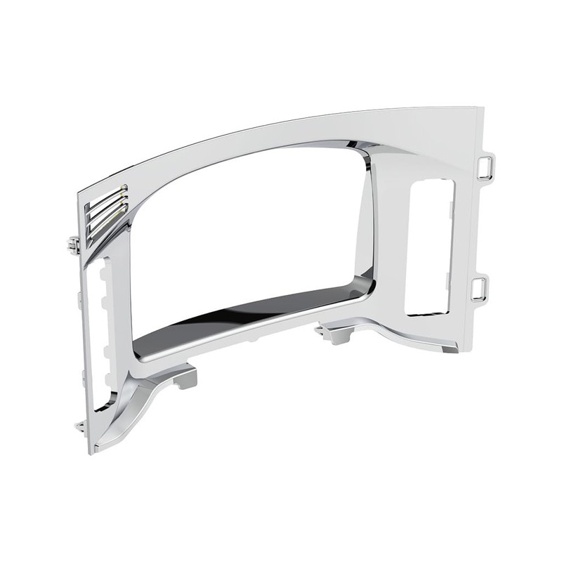 CTW Chrome Plastic Center Dash Instrument Bezel Fits 2018-2023 Freightliner