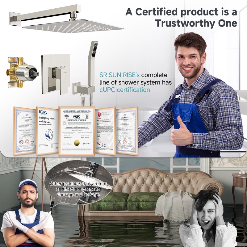 SR SUN RISE Shower Faucet Set & System - 12