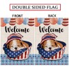 4th of July Garden Flag Dog Patriotic Yard Welcome Sign