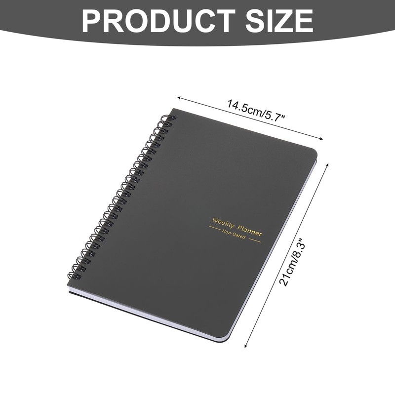 PATIKIL Weekly Goals Notebook, A5 8.3 x 5.7 Inches 52