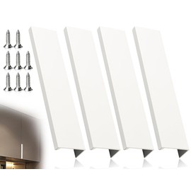 KAPSING Pack of 4 Concealed Cabinet Handles, Hidden Door Handles, Invisible Furniture Handles, White Kitchen Handles, Drawer Handle (120 mm)