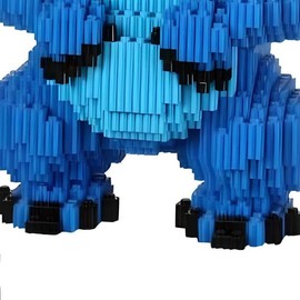 Cubi Special Deal Blue Alien (2590 PCS) 3D Micro Building Block Model