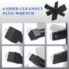 FIX ZHANG 6 Sided Cleanout Plug Wrench for Pasco J40042