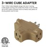 GoGreen Power (GG-3406BE) 3 Wire Cube Adapter, 3-Outlet Wall Tap