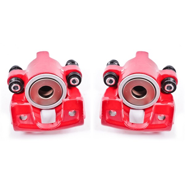 Power Stop Rear S4678 Pair of High-Temp Red Powder Coated Calipers