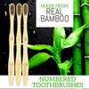 Lingito 6-Pack Natural Charcoal Bamboo Toothbrushes | BPA Free Soft