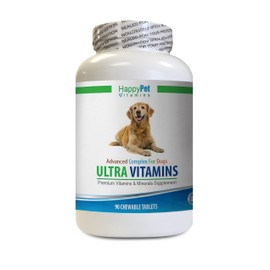 Dog Teeth Bones - Ultra Vitamins and Minerals for Dogs - Best Health for Dogs - Natural Treats - Essential NUTRIENTS - Dog Vitamins - 1 Bottle (90 Treats)