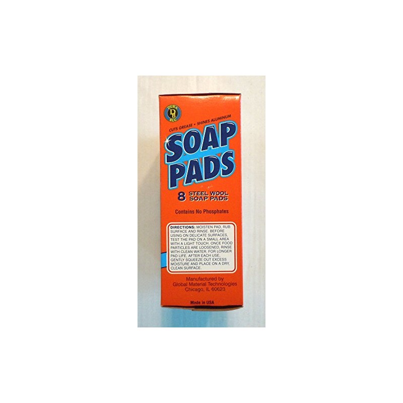 32 Pack Dura Blu Steel Wool Soap Pads 4 Boxes