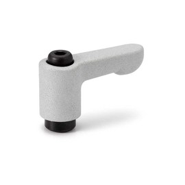 NBK Machine Element Parts Mini Clamp Lever (Female Thread) Flat Type LHCF-4-SG (Silver)