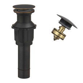 Bathfinesse Bathroom Sink Stopper, Pop Up Drain for Bathroom Sink, Bathroom Sink Drain without Overflow, Oil Rubbed Bronze