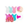 Kit Cepillos Lifting Peine Silicona Pestañas Forma Y 10pzas