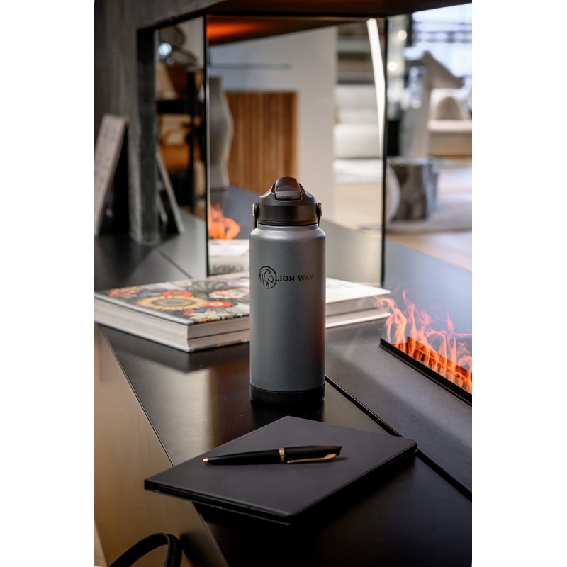 LION WAY UniFlow 32 oz Insulated Bottle - Charcoal Velvet