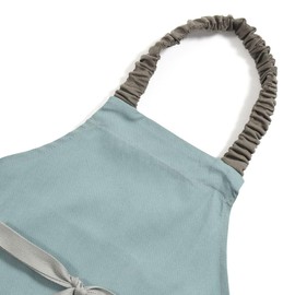 COLORFUL CANDY STYLE N1255130 Children's Apron (51.2 - 63.0 inches (130 - 160 cm), Turquoise, Boys Triangular Width Set, Elementary School Students, Easy To Put On And Take Off
