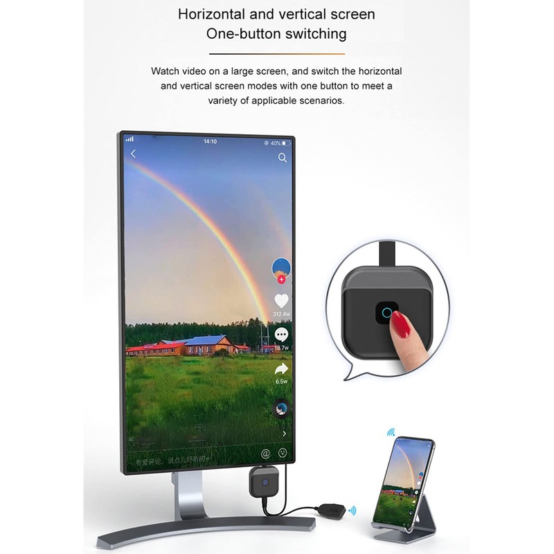 Bewinner Wireless Display Adapter with Antenna, Wireless HDMI Transmitter and