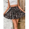 Milumia Women's Ditsy Floral Elastic Waist Skort Ruffle Hem Boho