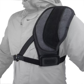 Wayne's dog Canvas Shield Recoil Shoulder Pad Adjusted Shooting Recoil Pad Shirt Vest - Left, Black