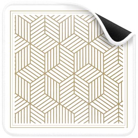 Deyimmei Mahjong Mat for Table - Non-Slip Mahjong Table Cover with Storage Pockets, Perfect Mahjong Accessories & Gifts for Women, Men, and Mahjong Enthusiasts (Golden Herringbone)