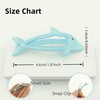 4 Pcs Dolphin Snap Clips Glitter Light Blue Hair Clips