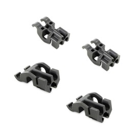 DL-pro Dishwasher Lower Basket Bracket 4 Pieces for Whirlpool 481010600198 Indesit C00314875 Foldable Robust for Plates Folding Spikes Spikes Row in Dishwasher Basket