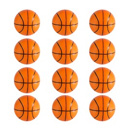 Super Z Outlet Mini Foam Sports Balls 12 Pack for Kids Adults Mini Baseball Football Basketball Soccer Stress Bulk Toy Game Party Decoration Relaxable (Basketball)