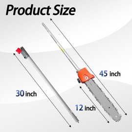 Gabasinover Pole saw Attachment for Attachment Capable String Trimmers Polesaws Powerheads Compatible with Hus 128LD dewalt other most bland model Powerheads Sliver