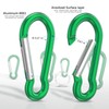 sprookber Aluminum Carabiner, Caribeener Clips, Spring Snap Hook for Keychain