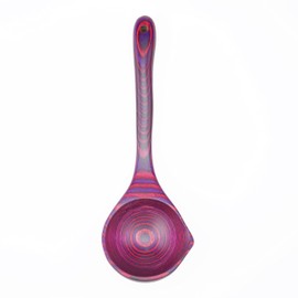 Cokka Praca Pakkawood Deep Soup Ladles with Spout | 9.6 inch Big Soup Ladle for Cooking | Wooden Spoons for Cooking | Wood Kitchen Utensil | Byzantium