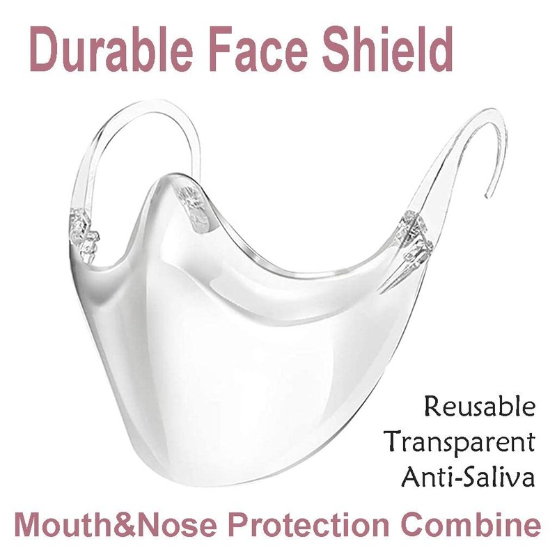 Generic Durable Mask Face Shield Combination PC Reusable Clear Face