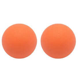 Massage Ball Fascia Ball Hard Lacrosse Ball Massage Balls for Back Legs Feet Hands Trigger Point Ball for Yoga Myofascial Relaxation Muscle Relaxation Acupuncture Massage Pack of 2 (Orange)