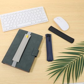 Abeillo 3PCS Pen Holder for Notebook, PU Leather Pen Sleeve Pouch Elastic Band Pen Pencil Holder for Journals Office