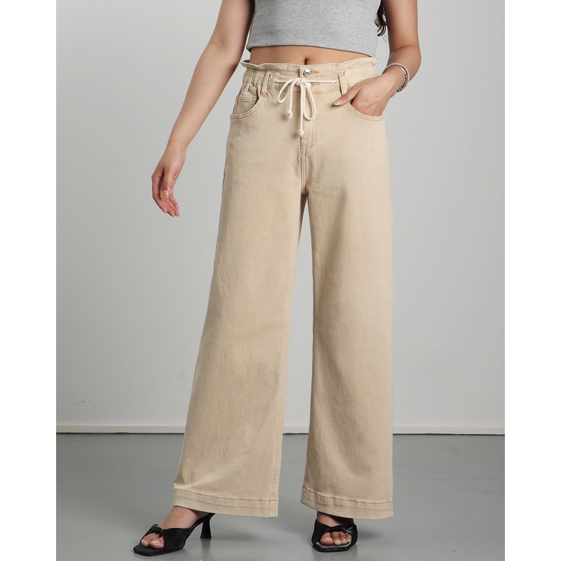 GRAPENT Women's High Waisted Bootcut Jeans - Oversized, Wide Leg,