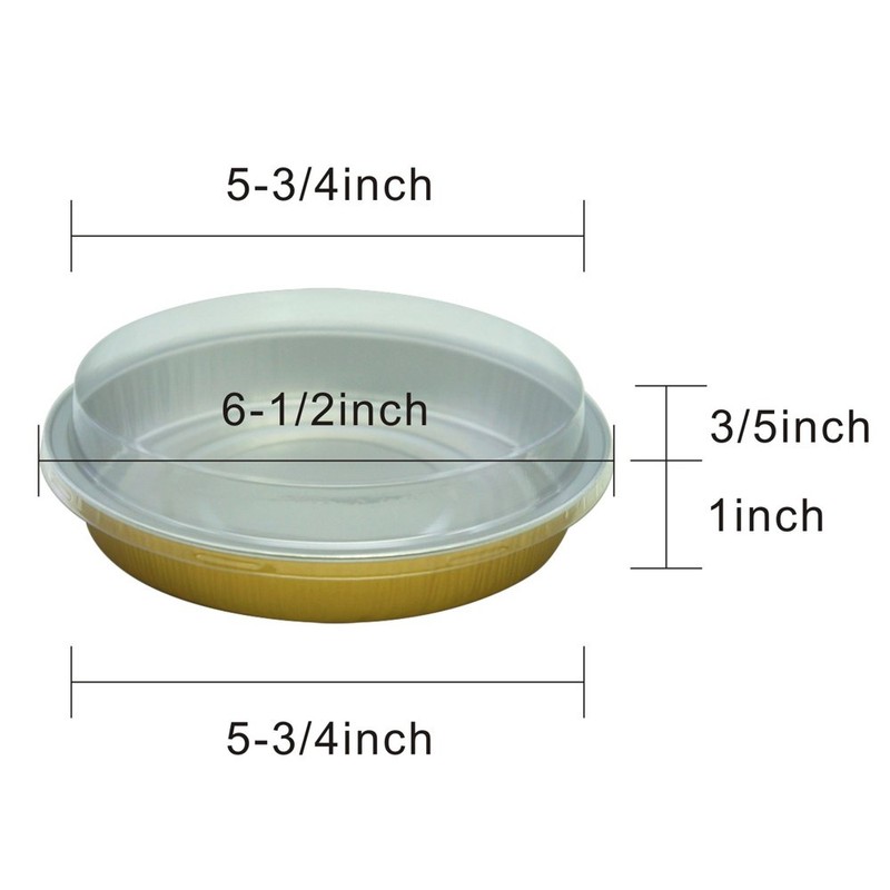 MYStar Set of 12, 6" Round Shape Non-stick Aluminum Baking