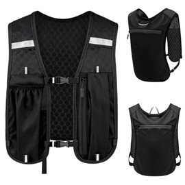 Running Vest for Men and Women, Hydration Vest, Multifunctional Ultralight Bicycle Backpack, Reflective Lightweight for Running, Camping, Hiking etc
