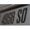 Boat Registration Stickers - Domed Carbon Fiber Numbers with Bronze