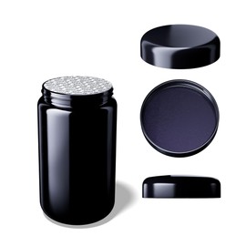 ANCEVIA MIRON Saturn 400 ml Wide Mouth Container - SM130016-204 Including Lid and Seal - EGA35A1A001-200 UV Glass, Airtight, Odourless, Storage Container, UV Protection, Storage Container