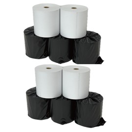 ZAZ Receipt Roll, 2.3 inches (58 mm) Width x 1.6 inches (40 mm) Outer Diameter x 0.5 inches (12 mm) Inner Diameter, 10 Rolls, Thermal Cash Register Roll, Individual Packaging, Roll-58-40-12-10