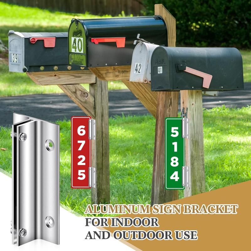 Zonon 10 Pack 4" Length Aluminum Corridor Sign Wall Brackets,