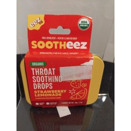Eez Co 1 Tins: Sooth eez Organic Throat Soothing Drops 14ct ea Strawberry Exp. 6/24/26