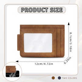 MultiValue RFID Wallet for Men, Business Leather Bifold Wallets Magnetic Card Holder Wallet with Buckle for Men Women (Blue)