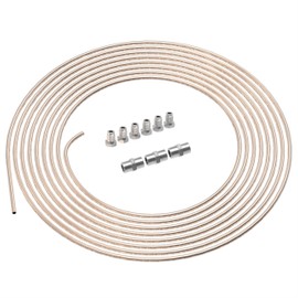 AUPROTEC 2 m brake line Ø 4.75 mm Kunifer with ABE in set + 6 screw connections + 3 connectors M10 x 1 DIN 74 234 compliant copper-nickel brake tube in assortment for flaring F