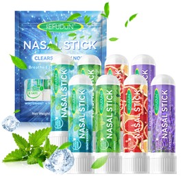 8 Stück Riechstifte Nasal Stick Inhalierstift für die Nase, Es Kann Beruhigen und Erfrischen, die Stimmung Entspannen, Stress Abbauen und die Konzentration Verbessern