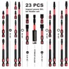 GEINXURN Impact Tough Magnetic Mixed 23Pack Insert Driver Bits, S2