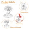 MOROBOR Clear Cabinet Drawer Knobs, 24pcs Self-Adhesive Diamond Crystal Shaped