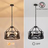 Monaxon Rustic Farmhouse Chandelier with Bear and Deer Design, 4-Light