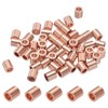 PATIKIL 1/8"/ 3mm Wire Rope Stop Sleeve, 50 Pack Copper