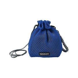 KiU K452-901 Double Mesh Purpose Bag, Lightweight, Shoulder Bag, Handbag, Pouch, Bi-Color, 3-Way Pocket, Stylish, Cute, Unisex, Unisex, Blue