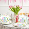 Lenyunge Easter Plates and Napkins,Oval Easter Paper Plates and Napkins