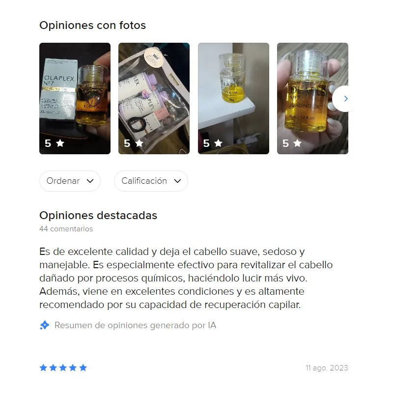 Aceite Capilar Olaplex N°7 Bonding Oil Reparación De 30ml 2x