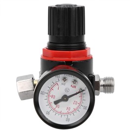 1/4" 150psi Air Pressure Regulator Gauge, Water Pressure Regulator with Gauge, Regulating Valve Adjustable Pressure Reducer, Pneumatic Spray Gun Accessory