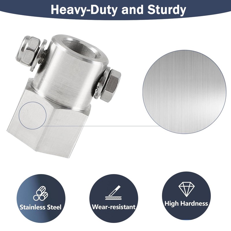 Upgraded Stainless Steel Top Wind Trailer Jack Crank Handle Cordless
